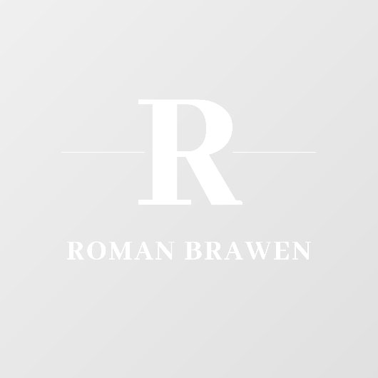 Monogram | Minimalistische Elegante Moderne Naambo Raamsticker (Vel)