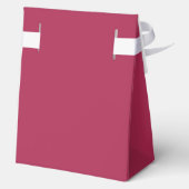 Monogram minimalistische kersroze roze bedankdoosjes (Achterkant)