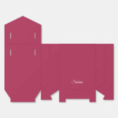 Monogram minimalistische kersroze roze bedankdoosjes (Ongevouwen)