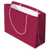 Monogram minimalistische kersroze roze groot cadeauzakje (Achterkant Gekanteld)