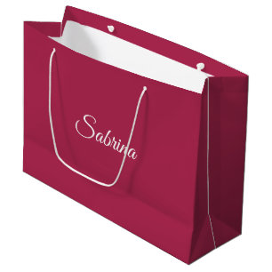 Monogram minimalistische kersroze roze groot cadeauzakje
