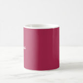 Monogram minimalistische kersroze roze koffiemok (Center)