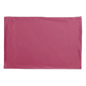 Monogram minimalistische kersroze roze kussensloop (Achterkant)