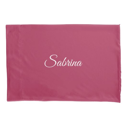 Monogram minimalistische kersroze roze kussensloop (Voorkant)