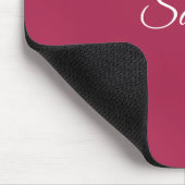 Monogram minimalistische kersroze roze muismat (Hoek)