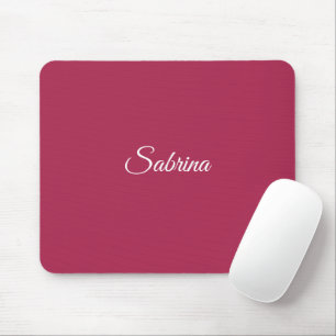 Monogram minimalistische kersroze roze muismat