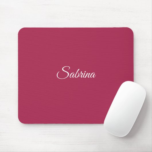 Monogram minimalistische kersroze roze muismat (Met muis)