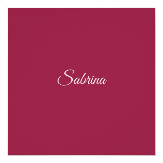 Monogram minimalistische kersroze roze perfect poster (Voorkant)