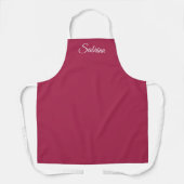Monogram minimalistische kersroze roze schort (Voorkant)