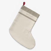 Monogram minimalistische moderne aangepaste naam n grote kerstsok (Voorkant (Hangend))