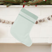 Monogram Minimalistische Moderne Pastel Groene Naa Grote Kerstsok