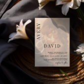 Monogram Minimalistische Moderne Trouwfoto Kaart