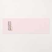 Monogram Minimalistische Pastel Roze Goud Zwart St Yogamat (Achterkant (horizontaal))