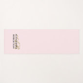 Monogram Minimalistische Pastel Roze Goud Zwart St Yogamat (Voorkant (horizontaal))