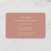 Monogram, minimalistische roestbruine zaken visitekaartje (Achterkant)