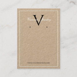 Monogram Minimalistische Sieraden Oorbellen Displa Visitekaartje
