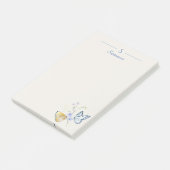 Monogram minimalistische vlinder botanische huisje post-it® notes (Schuin)