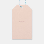 Monogram Minimalistische Warme Roze & Mauve Trouwd Cadeaulabel (Achterkant)