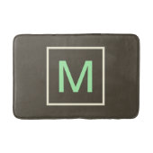 Monogram Mint Chocolade Chip Geometrisch Badmat (Voorkant)