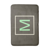 Monogram Mint Chocolate Chip Geometrisch  Badmat (Voorkant Verticaal)