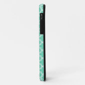 Monogram Mint en grijs Quatrefoil Patroon Case-Mate iPhone Case (Achterkant/links)