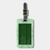  monogram (Mint Green) Bagagelabel (Voorkant verticaal)