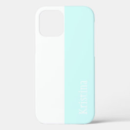 MONOGRAM MINT GROEN EN WITTE iFONCASE Case-Mate iPhone Case