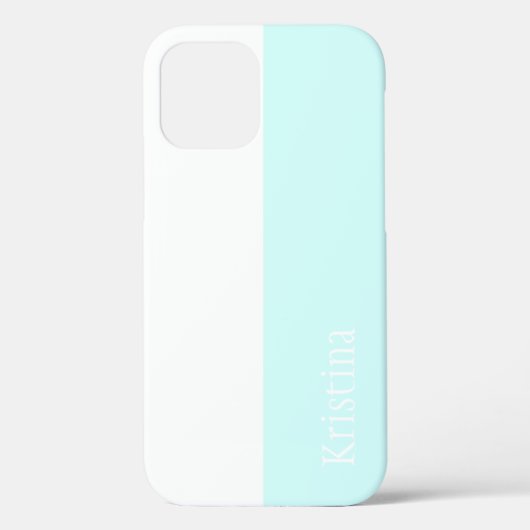 MONOGRAM MINT GROEN EN WITTE iFONCASE Case-Mate iPhone Case (Achterkant)