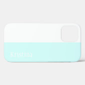 MONOGRAM MINT GROEN EN WITTE iFONCASE Case-Mate iPhone Case (Achterkant (horizontaal))