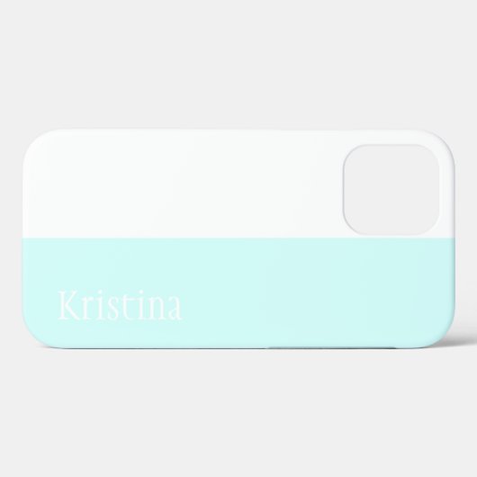 MONOGRAM MINT GROEN EN WITTE iFONCASE Case-Mate iPhone Case (Achterkant (horizontaal))