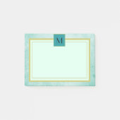 Monogram Mint groen textuur Post-it® Notes (Voorkant)