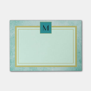 Monogram Mint groen  textuur Post-it® Notes