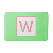 Monogram Mint Groene Pastel Roze Badmat (Voorkant)