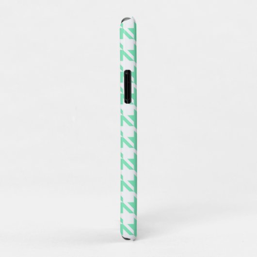 Monogram Mint White Pepita Houndstooth Pattern Case-Mate iPhone Case (Achterkant/rechts)