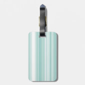 Monogram mintgroene strepen bagagelabel (Achterkant verticaal)