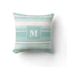 Monogram mintgroene strepen