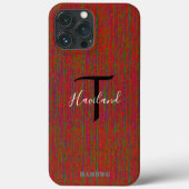 Monogram mobiele telefoondraagtas HAMbyWG - Rood Case-Mate iPhone Case (Achterkant)