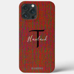 Monogram mobiele telefoondraagtas HAMbyWG - Rood Case-Mate iPhone Case