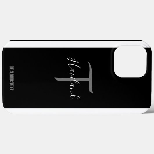 Monogram mobiele telefoondraagtas HAMbyWG - zwart  Case-Mate iPhone Case (Achterkant (horizontaal))