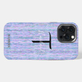 Monogram mobiele telefoonhoesje HAMbyWG - Lila iPhone Hoesje (Achterkant horizontaal)