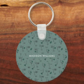Monogram Moder Modern Minimalistisch Sleutelhanger (Voorkant)