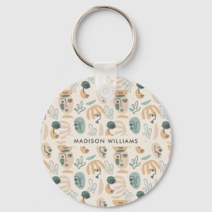 Monogram Moder Modern Minimalistisch Sleutelhanger