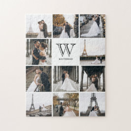 Monogram Modern 9 Foto Collage White Legpuzzel