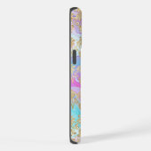Monogram Modern Abstract Glitter Gepersonaliseerd iPhone Hoesje (Rechterkant)