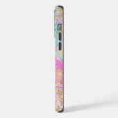 Monogram Modern Abstract Glitter Gepersonaliseerd iPhone Hoesje (Linkerkant)