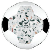 Monogram Modern Abstract Terrazzo Pattern Voetbal (Gedraaid)