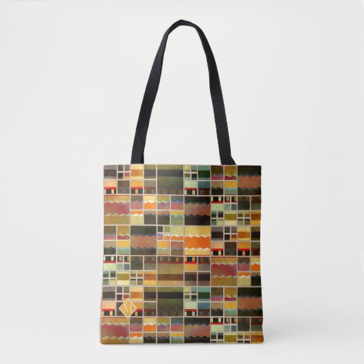 Monogram Modern Art Pattern Designer Canvas tas (Voorkant)
