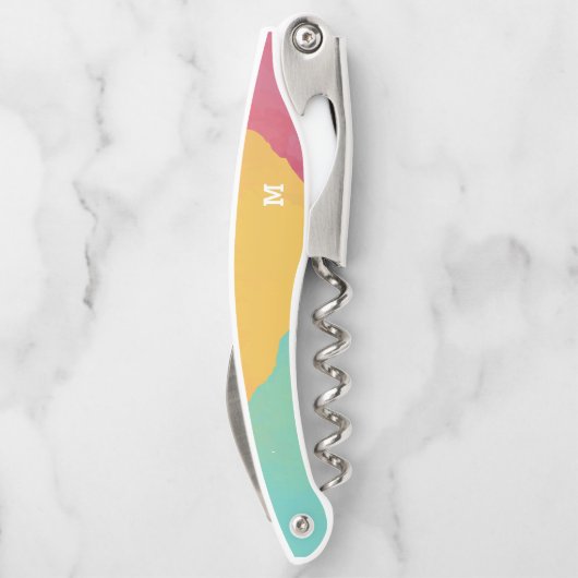 Monogram Modern Art Waterverf Kurkentrekker (Achterkant)