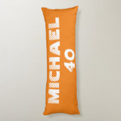 Monogram modern baseball player illustrations lichaamskussen (Achterkant (Verticaal))