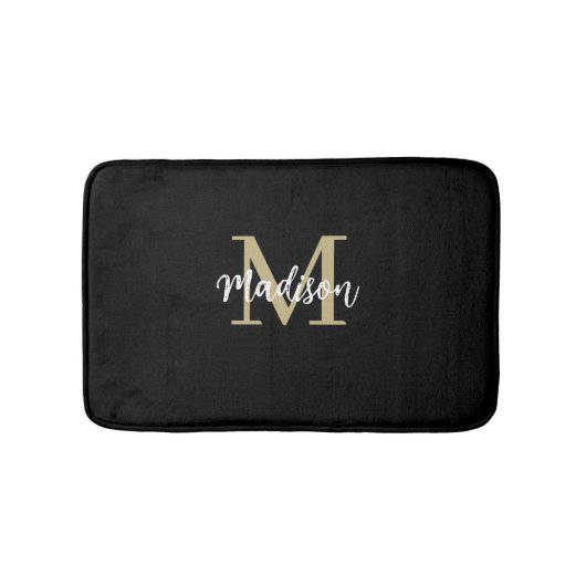 Monogram Modern Black en Tan Sand Badmat (Voorkant)